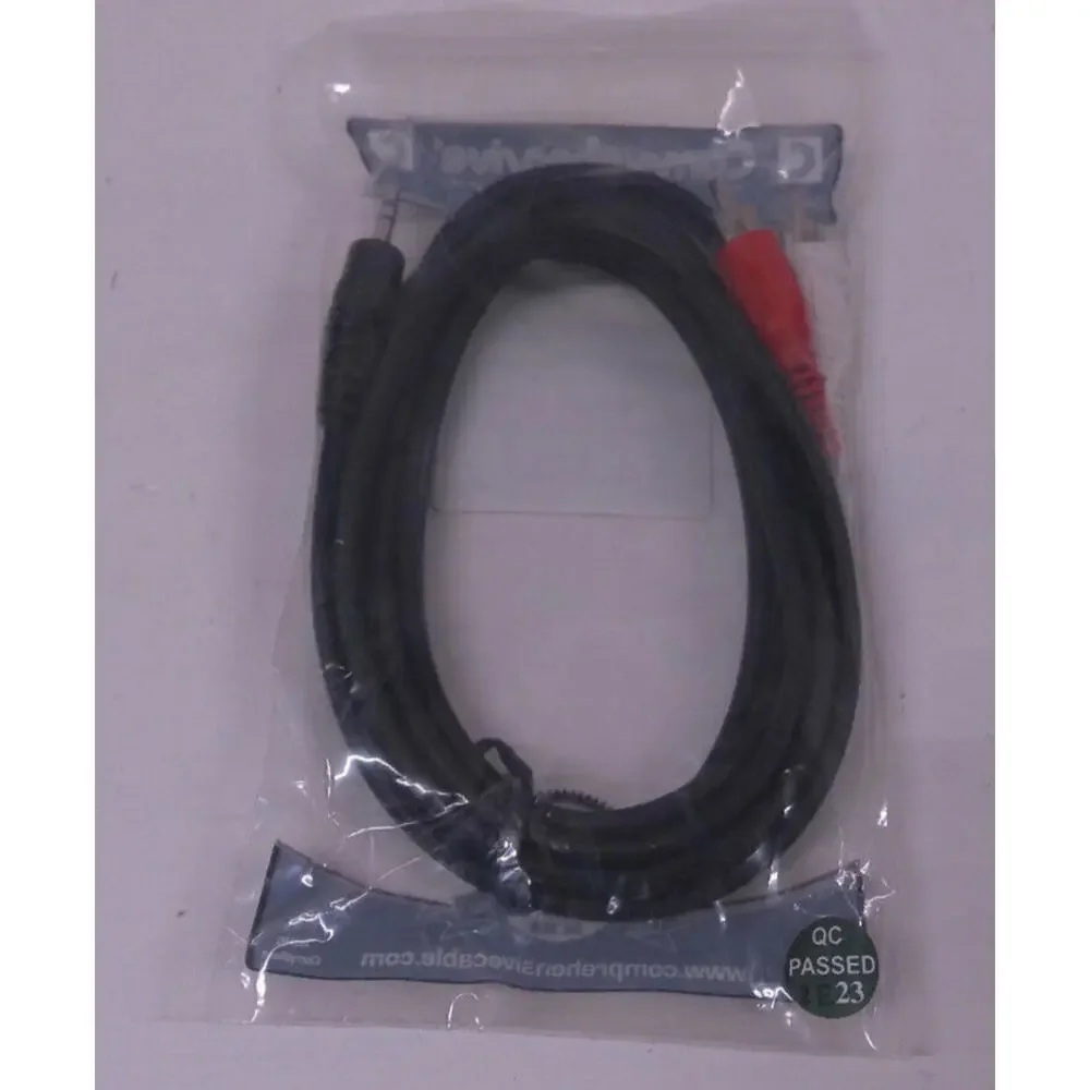 Comprehensive MPS-2PP-6ST 6 ft. 3.5mm Stereo to 2 RCA Cable Male to Male